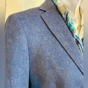 Vintage Brooks Brothers Blue Women's Cashmere-Like Angora Blazer